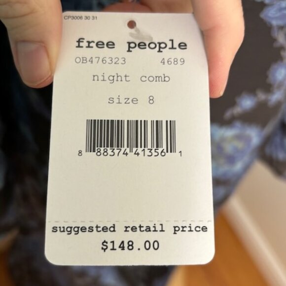 NWT Free People maxi dress with bell sleeves, size 8 - Picture 12 of 12